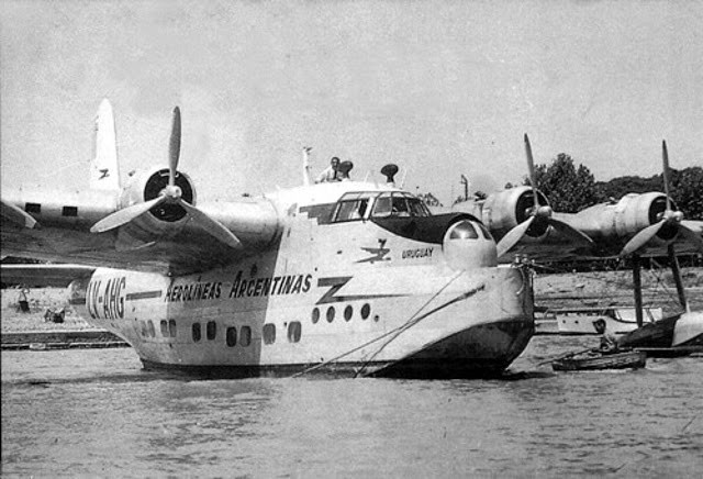 Hidroaviones de Aerolíneas Argentinas en el Puerto de Buenos Aires