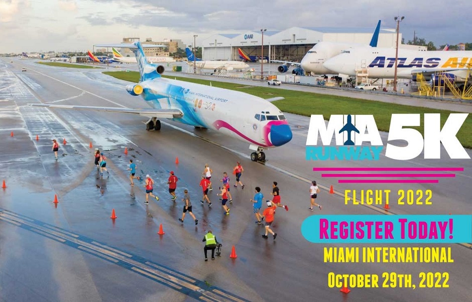 MIA Runway para correr 5K en las pistas del Aeropuerto Internacional de