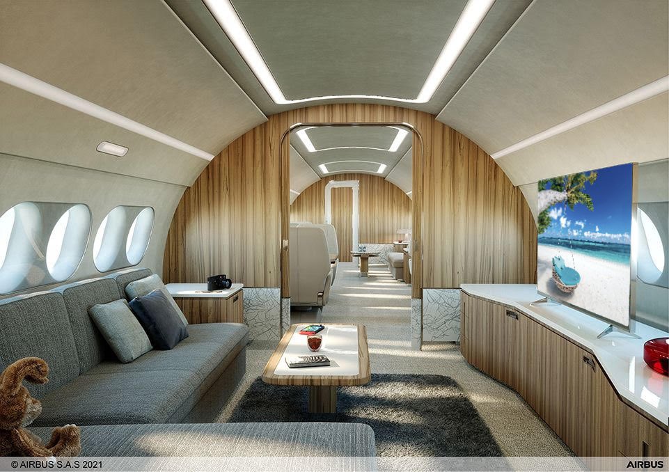 Airbus y Comlux presentaron el nuevo diseño de cabina del ACJ TwoTwenty