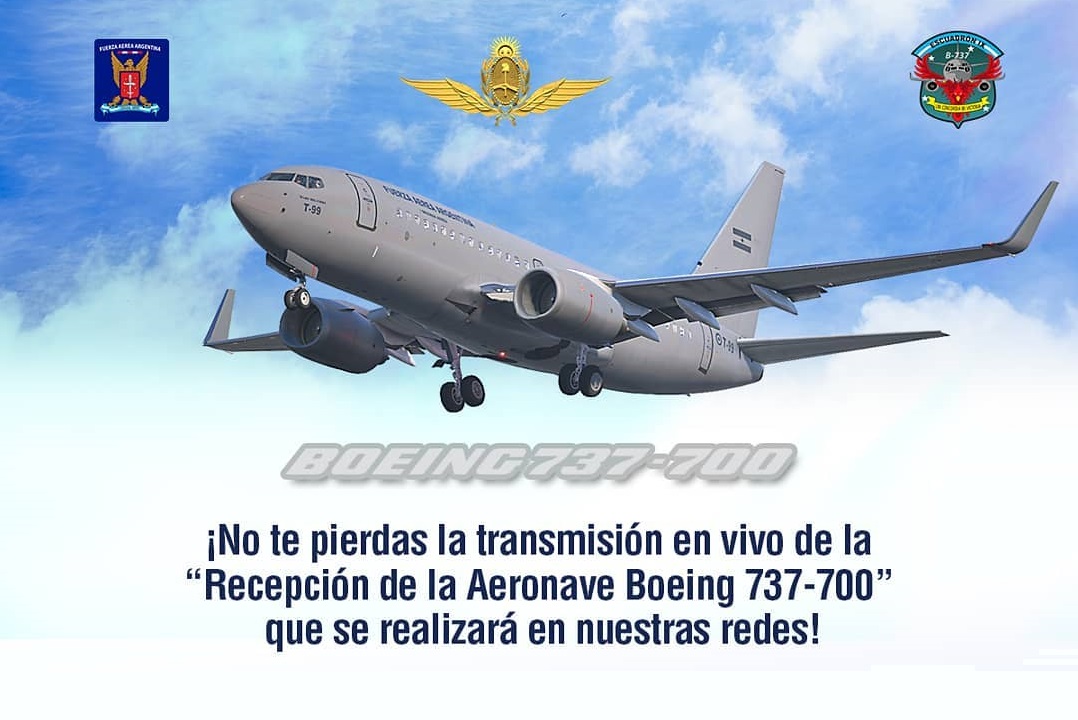 Transmisión En Vivo De La Llegada Del Boeing 737 De La Fuerza Aérea